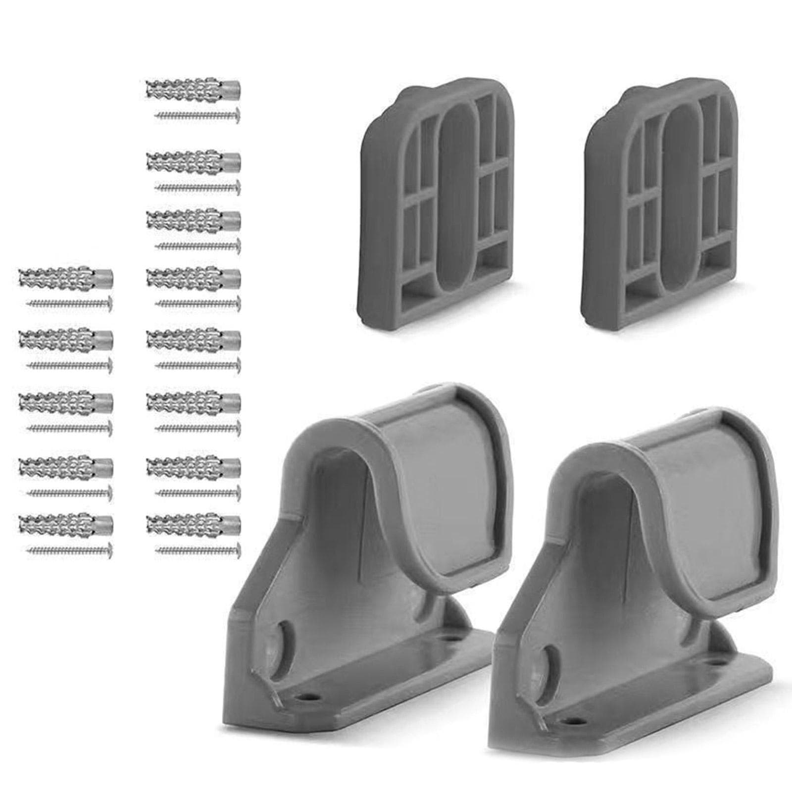 Baby Gate Hardware Set Includes Bottom Board and Fixing Hook Screws Enhancing Child Safety with Easy Installation 1 grey