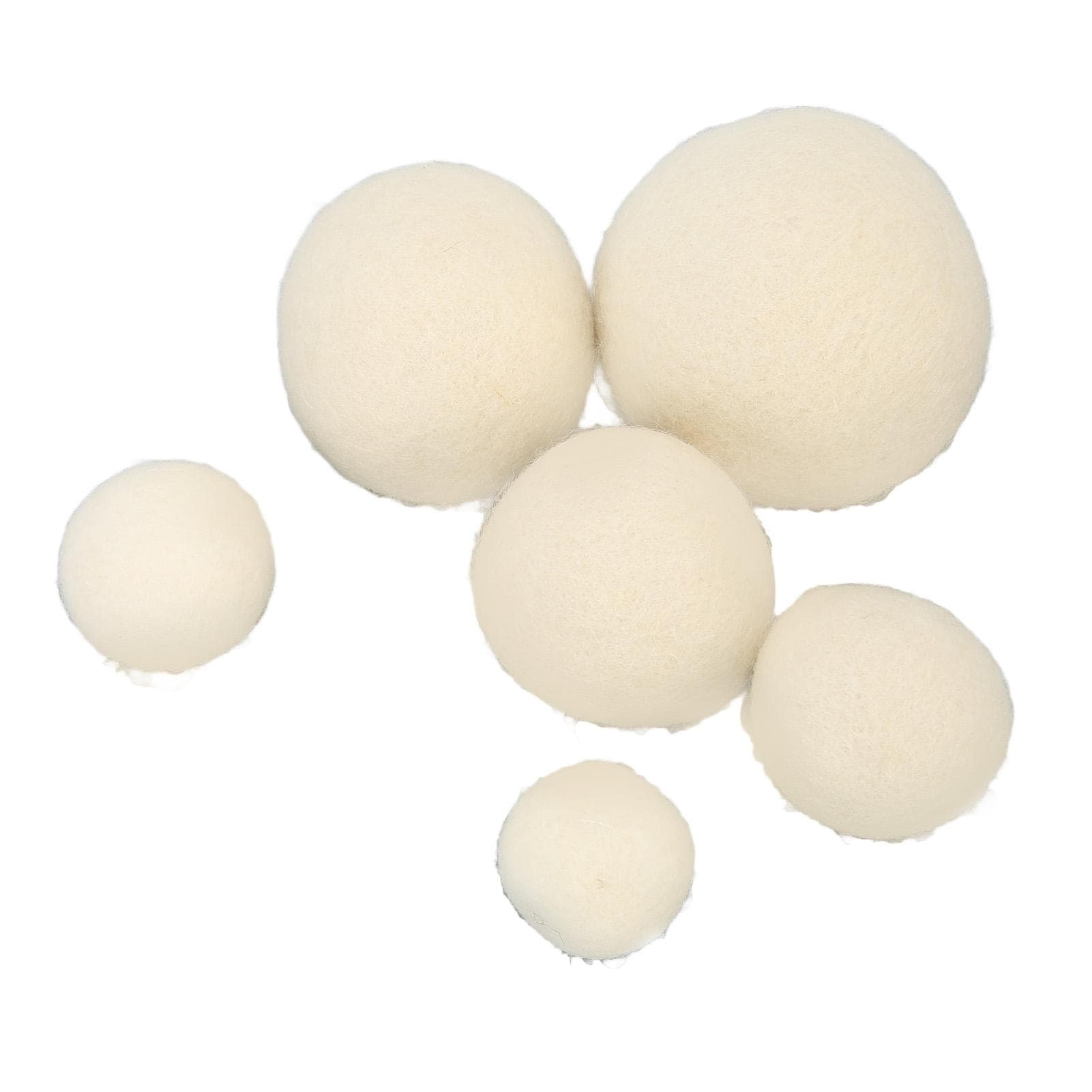 6pcs Wool Drying Balls Reduce Static Electricity Adsorb Impurities Fabric Softener Ball for Laundry