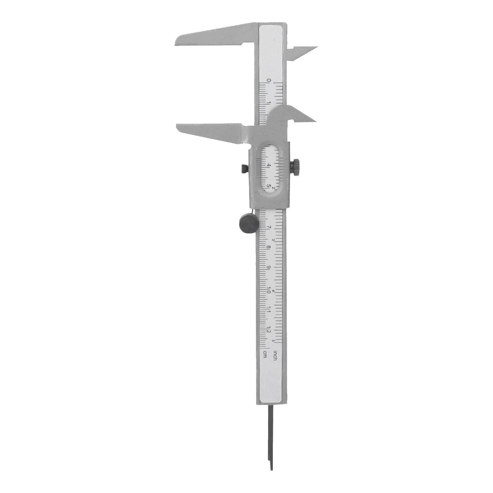 High Precision Metal Vernier Caliper Manual Measuring Caliper Tools Micrometer Ruler (5in)