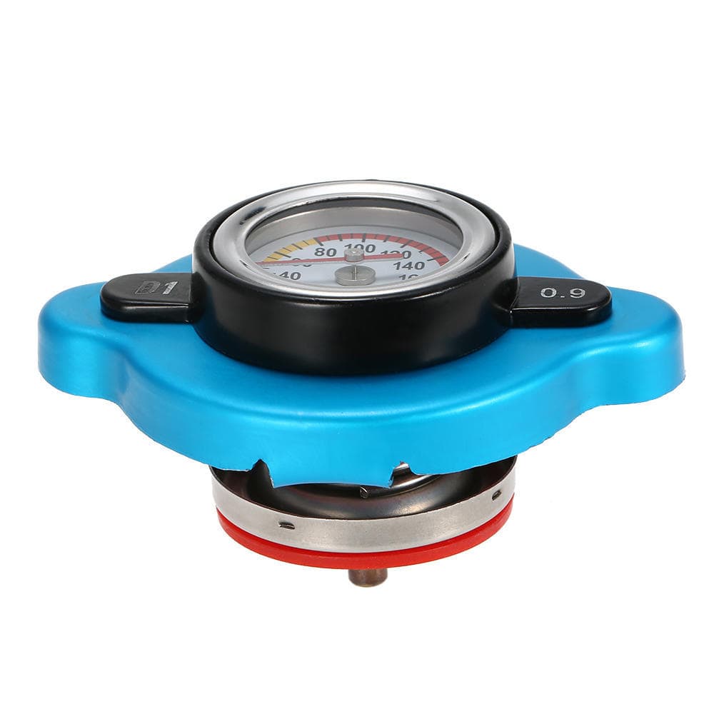 0.9 Bar Thermostatic Radiator Cap Cover with Water Temp Temperature Gauge for Truck Forklift Trailer