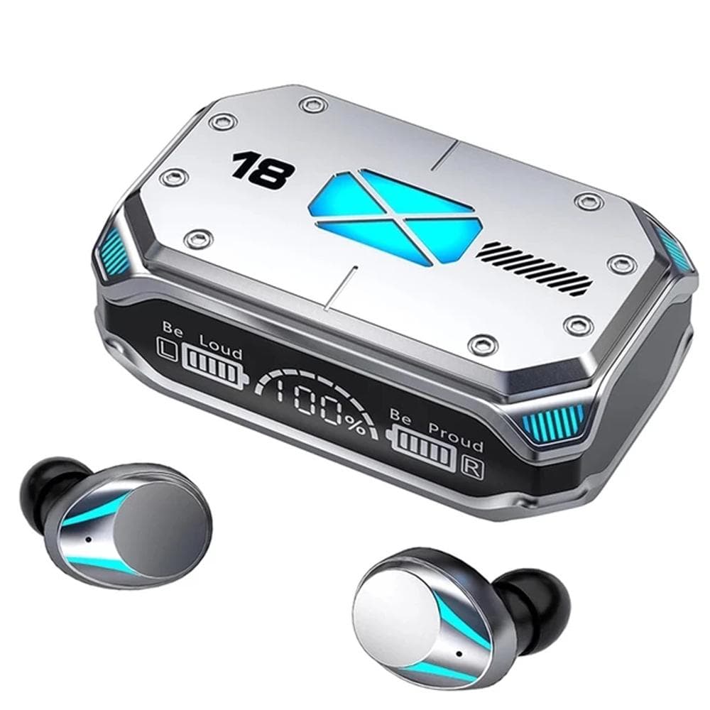 YurKem TWS Wireless Headphones Bluetooth 5.2 Earphones Touch Control Noise Reduction Stereo Waterproof TWS Headsets Earbuds With Microphone silver