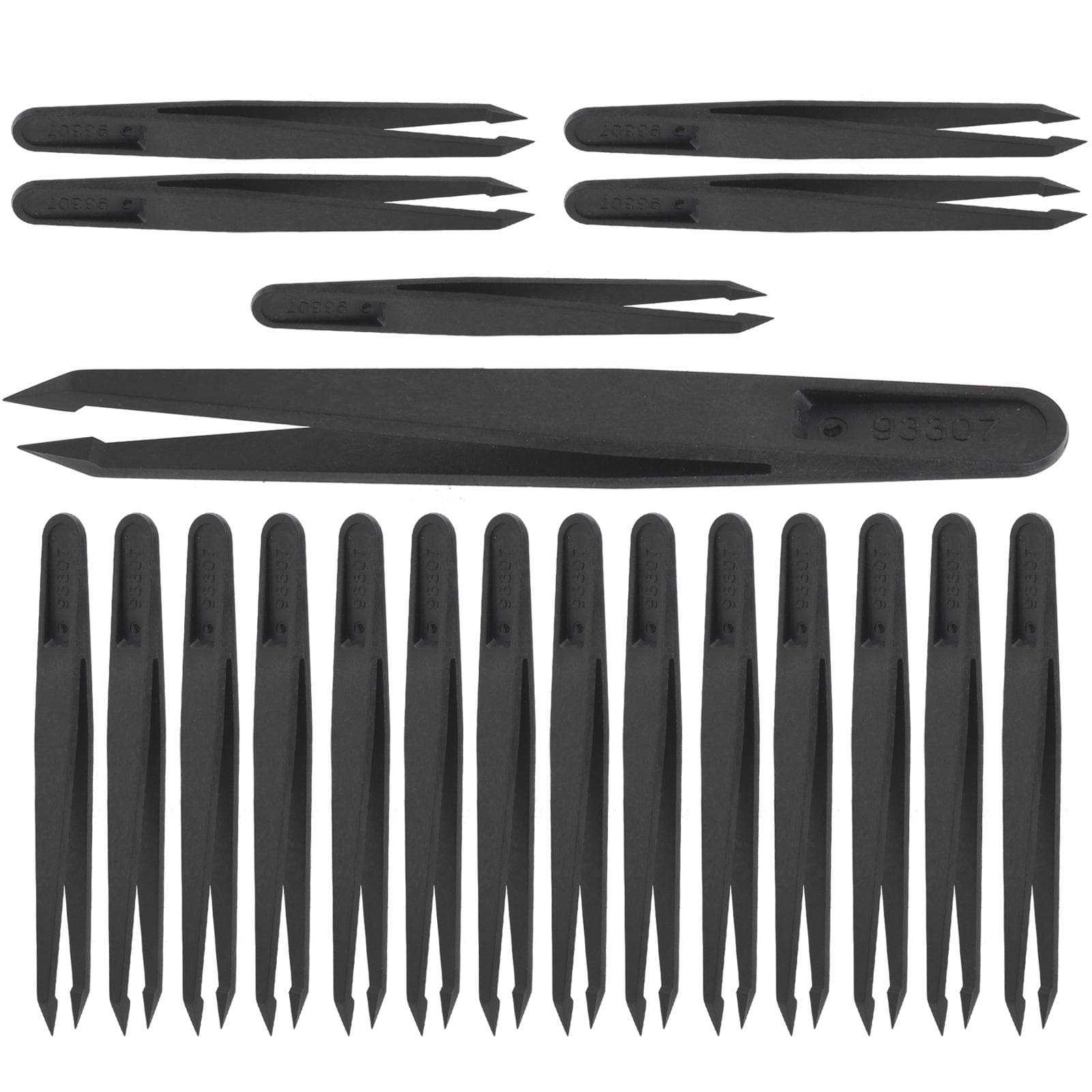 20Pcs Tweezers AntiStatic Carbon Fiber for Phone Watch Electronic Repairing Tools 93307