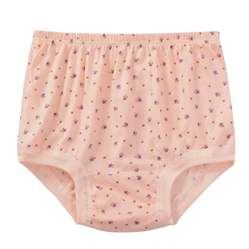Women Briefs Cotton Panties High Waist Breathable Underwear Soft Comfortable Plus Size Underpants L apricot