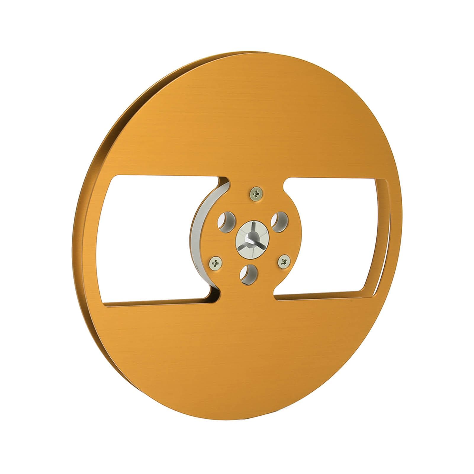14 7 Inch Empty Tape Reel Aluminum Alloy 2 Holes Universal Open Reel Takeup Reel for Nab Opening gold