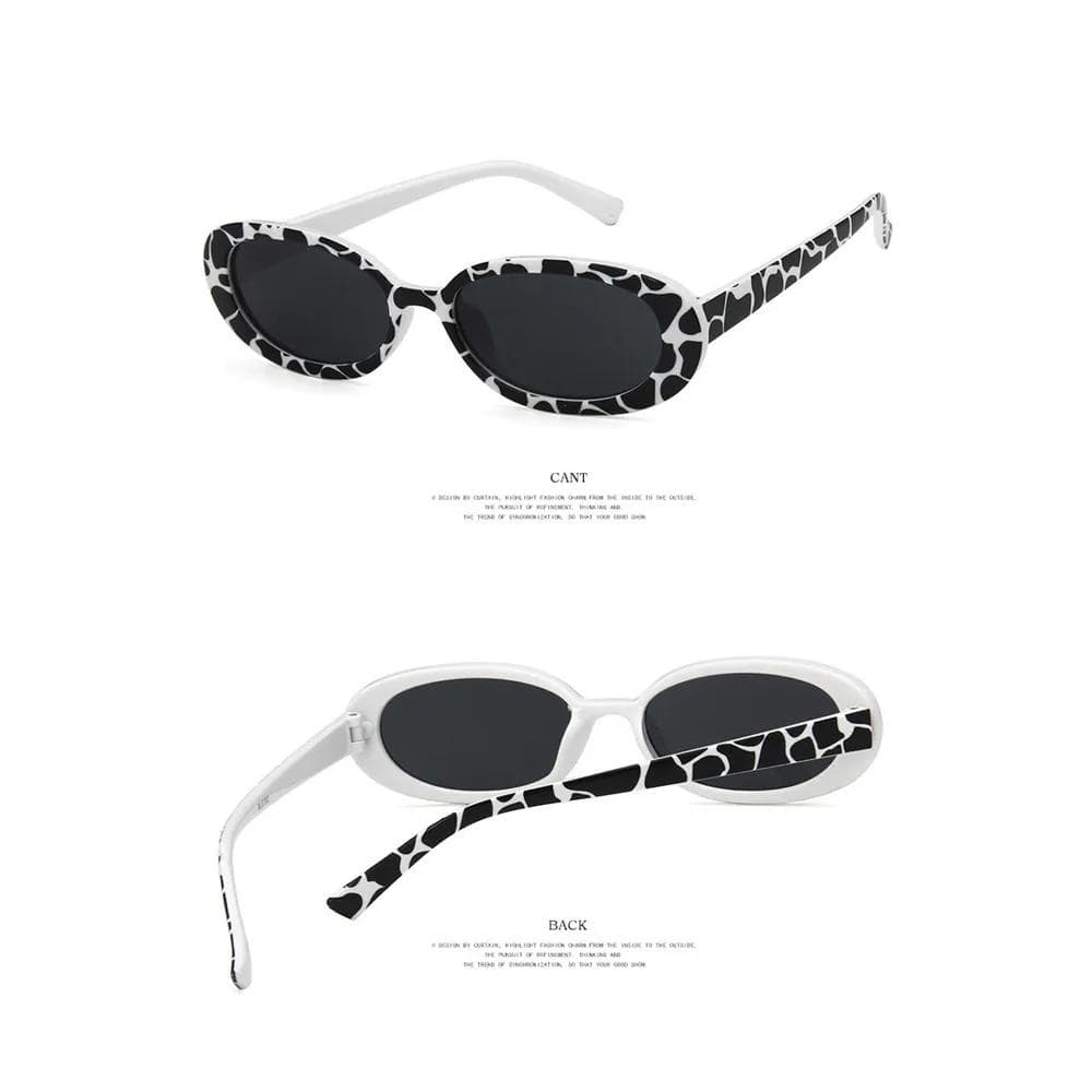 Retro Small Oval Sunglasses Women Fashion Black UV400 Sun Glasses Shades Eyewear Gafas De Sol 1PC
