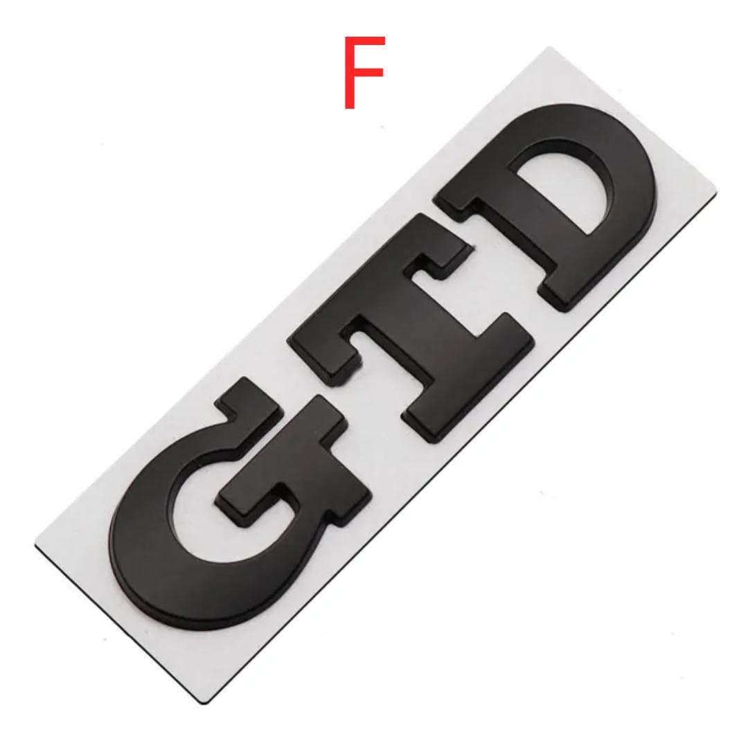 1PCES 3D Metal Car Front Grill GTD Logo Rear Trunk Golf Emblem Badge For V/olkswagen V/W G/olf 4 5 6 7 7 MK4 MK5 MK6 MK7 MK8 Sticker F
