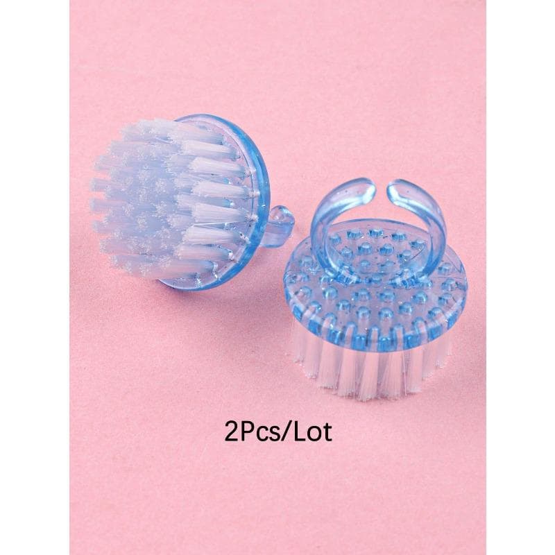 2pcs Nail Brush, Multi-Functional Brush For Nail Care, Nail Cleaning, Nail Dust Removal And Dirt Cleaning blue