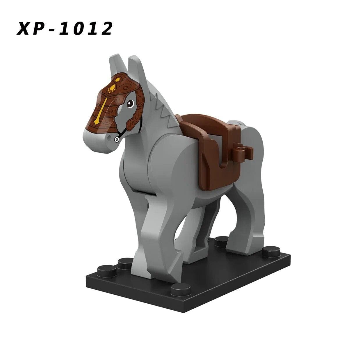 Plastic Blocks Mini Blocks Action Figures War Medieval Knight Horse Wolf Saddle Bridle Toy Blocks For Children