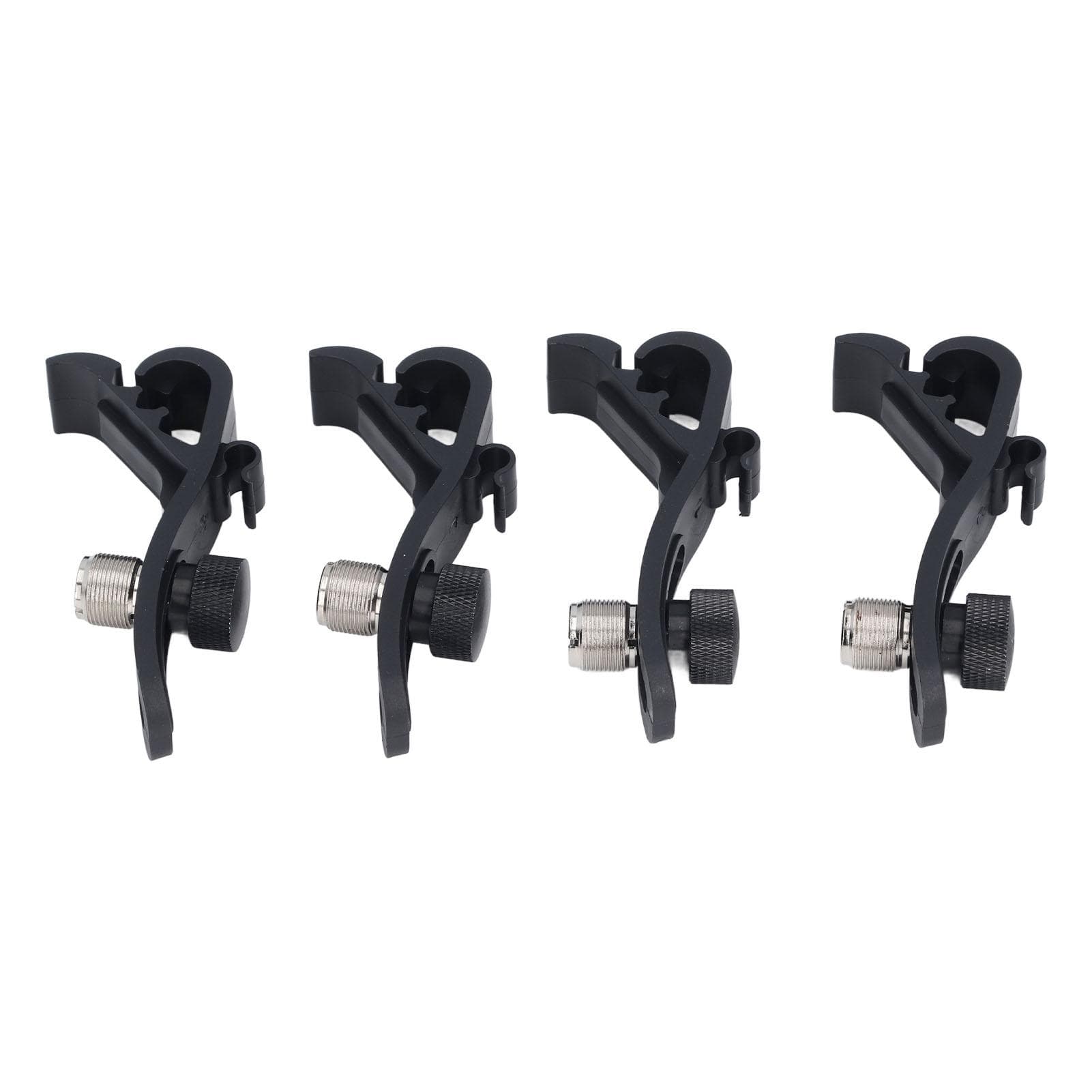 4Pcs Drum Microphone Clip Height Adjustable Shockproof Microphone Drum Mount Mic Holder
