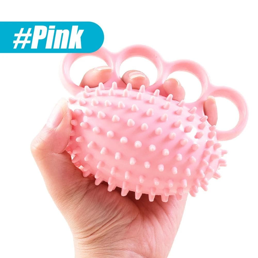 Hand Grip Strengthener Finger Exerciser Training Ball Recovery Hand Massage Training Grip Strength Tool Grip Pressure Ball pink