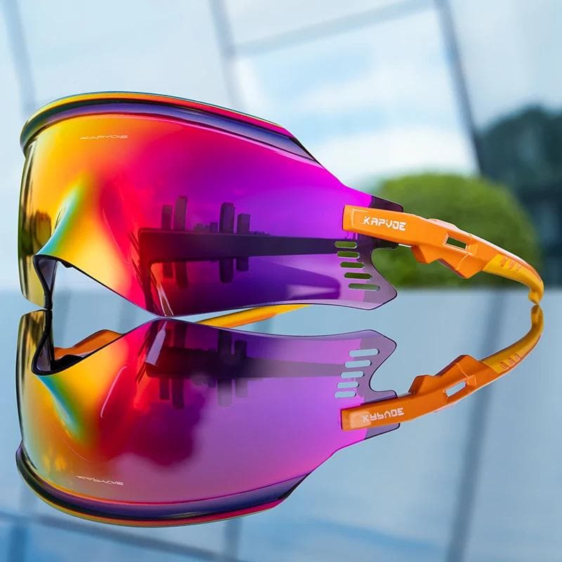 Kapvoe Cycling Sunglasses UV400 MTB Eyewear for Outdoor Sports Bike Goggles Men Women 1LENS