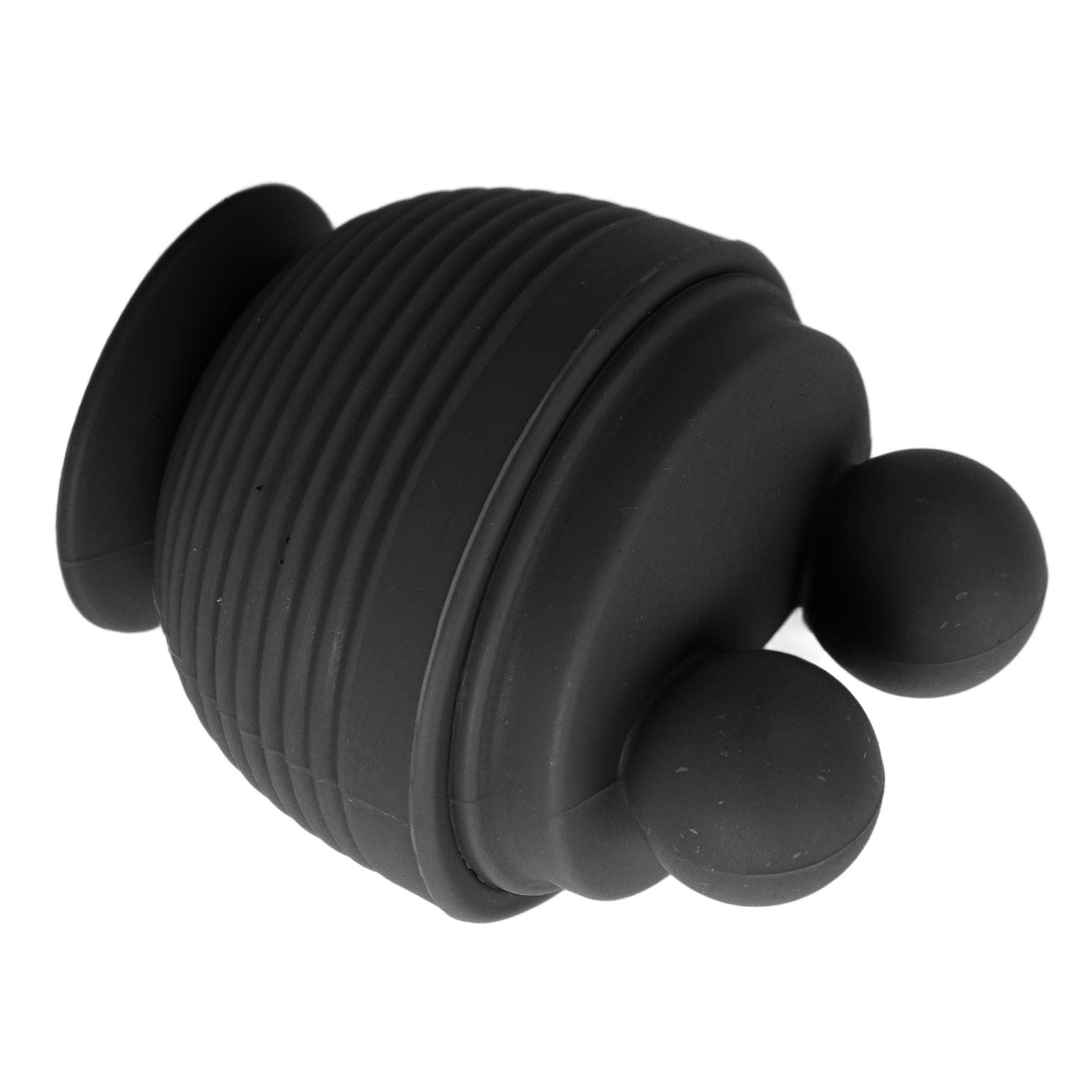 Universal Bathtub Plug with Suction Cup Double Ball Clips Spiral Silicone Bathtub Stopper for black