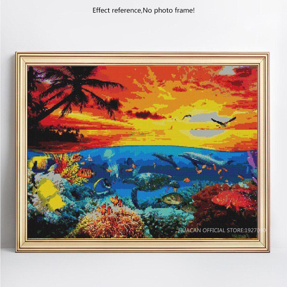 5D DIY Diamond Painting Full Display Rhinestone Picture Diamond Painting Full Round Cross Stitch 20X30CM