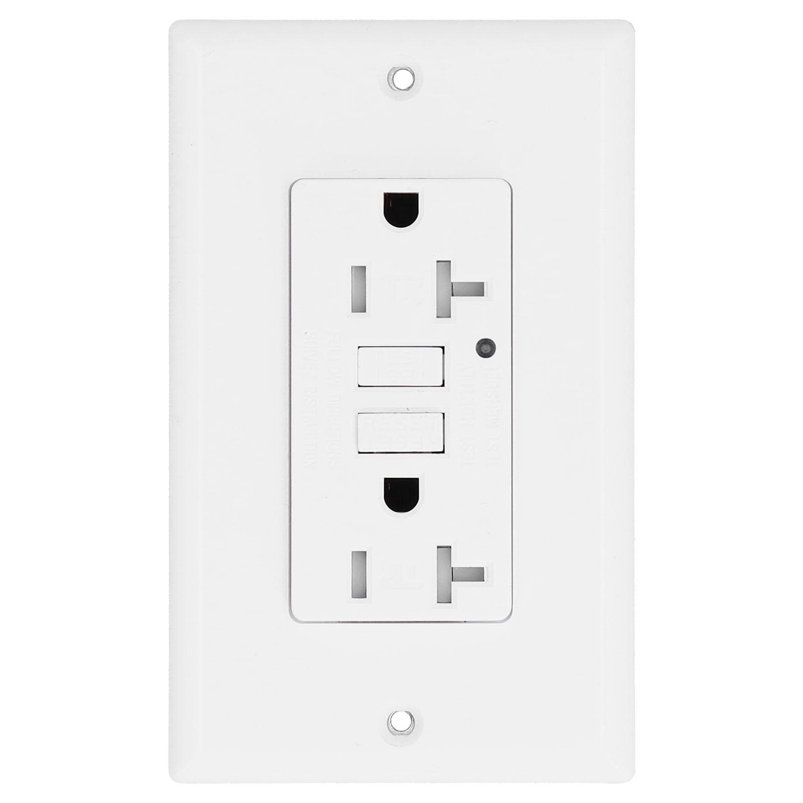 GFCI Outlet LD?3008B ETL Certified ABS Decorative Smart Wall Plates Receptacle AC125V