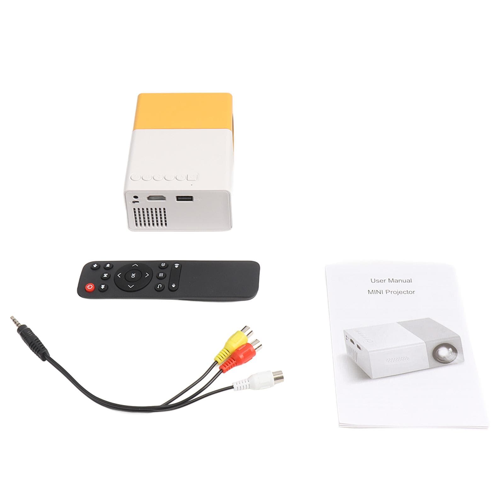 Mini Projector Portable Mini 17 to 32in 1920x1080 Resolution Large Screen Projector for Home EU Plug