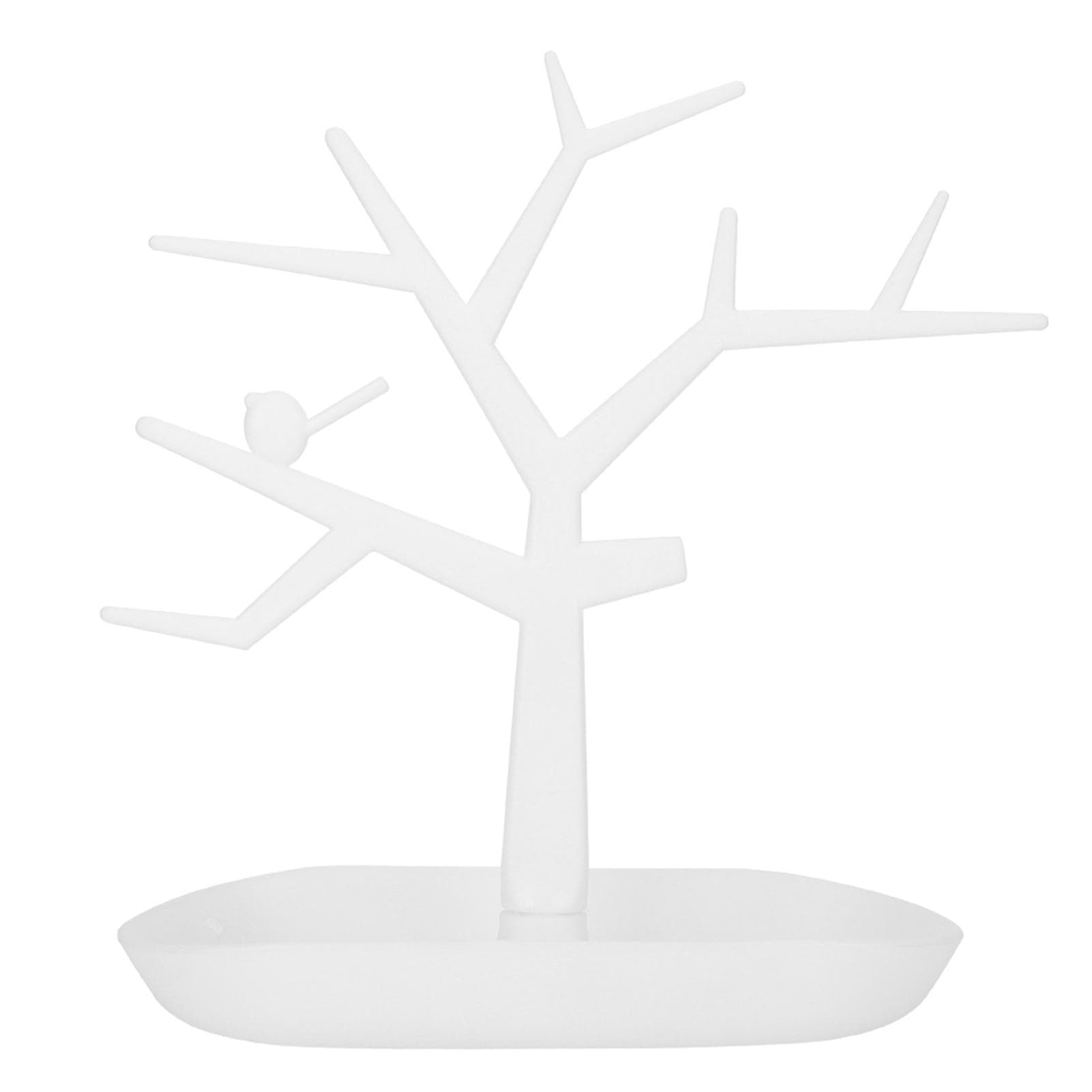 Jewelry Earrings Bracelet Rings Necklace Holder Display Show Stand Rack Organizer (White) white