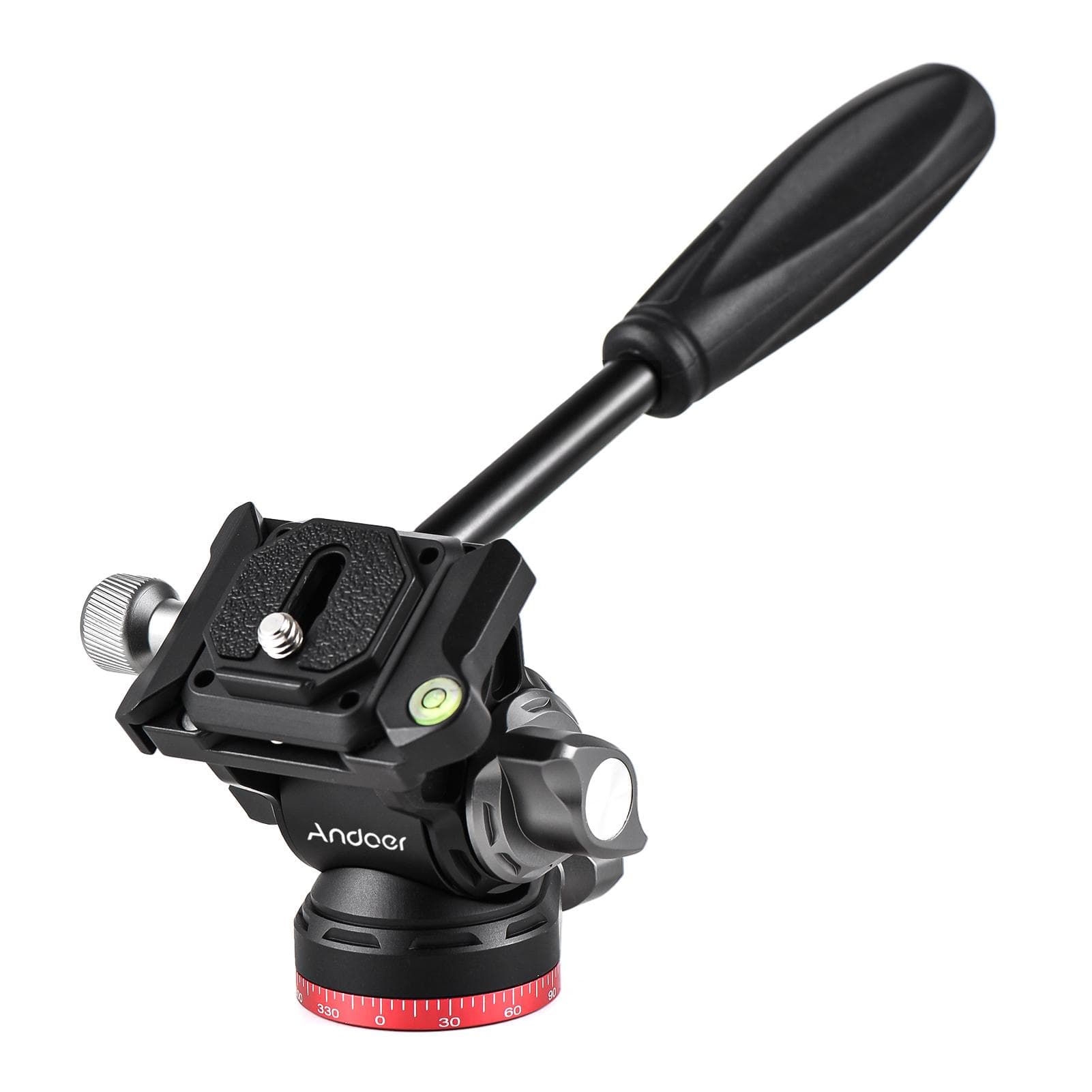 Andoer Compact Video Fluid Head Pan Tilt Tripod Head Panorama Ballhead Tripod Mount Aluminum Alloy Type 2