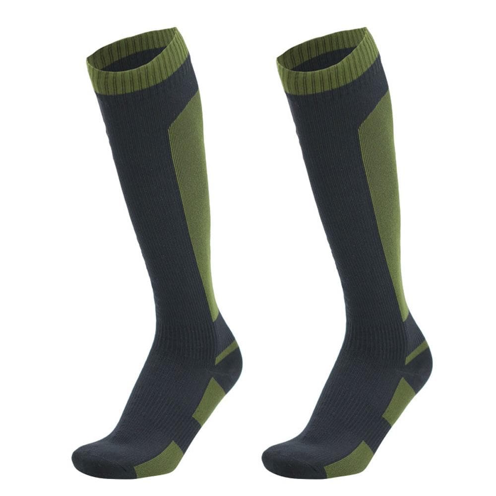 Waterproof Socks for Outdoor Activities - Long Tube Waterproof Socks for Hiking  Cycling  and M army green