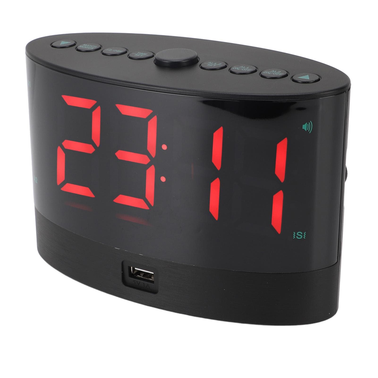 Extra Loud Alarm Clock with Bed Shaker Cordless Vibrator Bed Shaking Alarm Clock Adjustable Volume