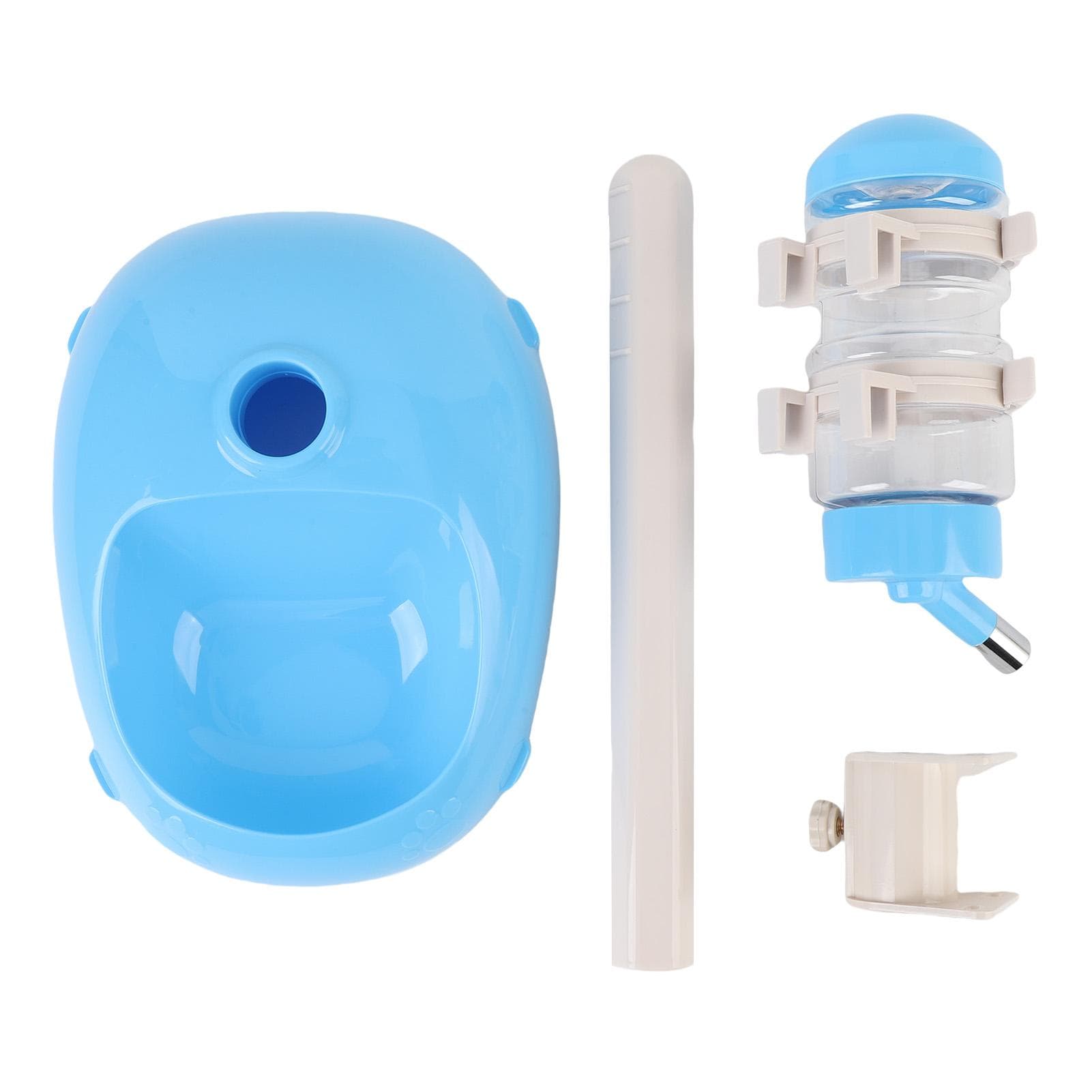 Pet Standing Water Dispenser Feeder Height Adjustable 500ml Capacity Standing Automatic Water blue