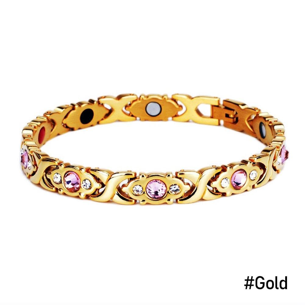 Fashion Removable Energy Magnet Bracelet Magnetic Slimming Bracelet Jewelry Women Accessories gold