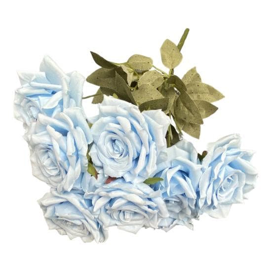 1 Bouquet Artificial Rose No Watering Decoration Easy to Care Great Delicate 9 Head Simulated Flower for Living Room