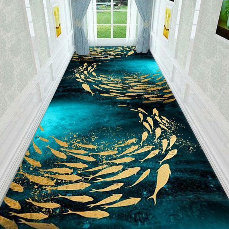 3D Plant Hallway Carpet Pastoral Rugs Corridor Floor Mat Soft Aisle Stairs Anti-slip Long 60x200cm
