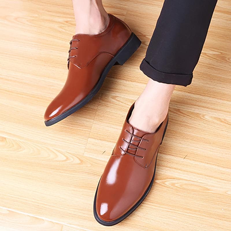 British Men's Shoes Men's Groomsmen Black Groom Business Formal Suit Soft-soled Suit Summer Casual Leather Shoes 44
