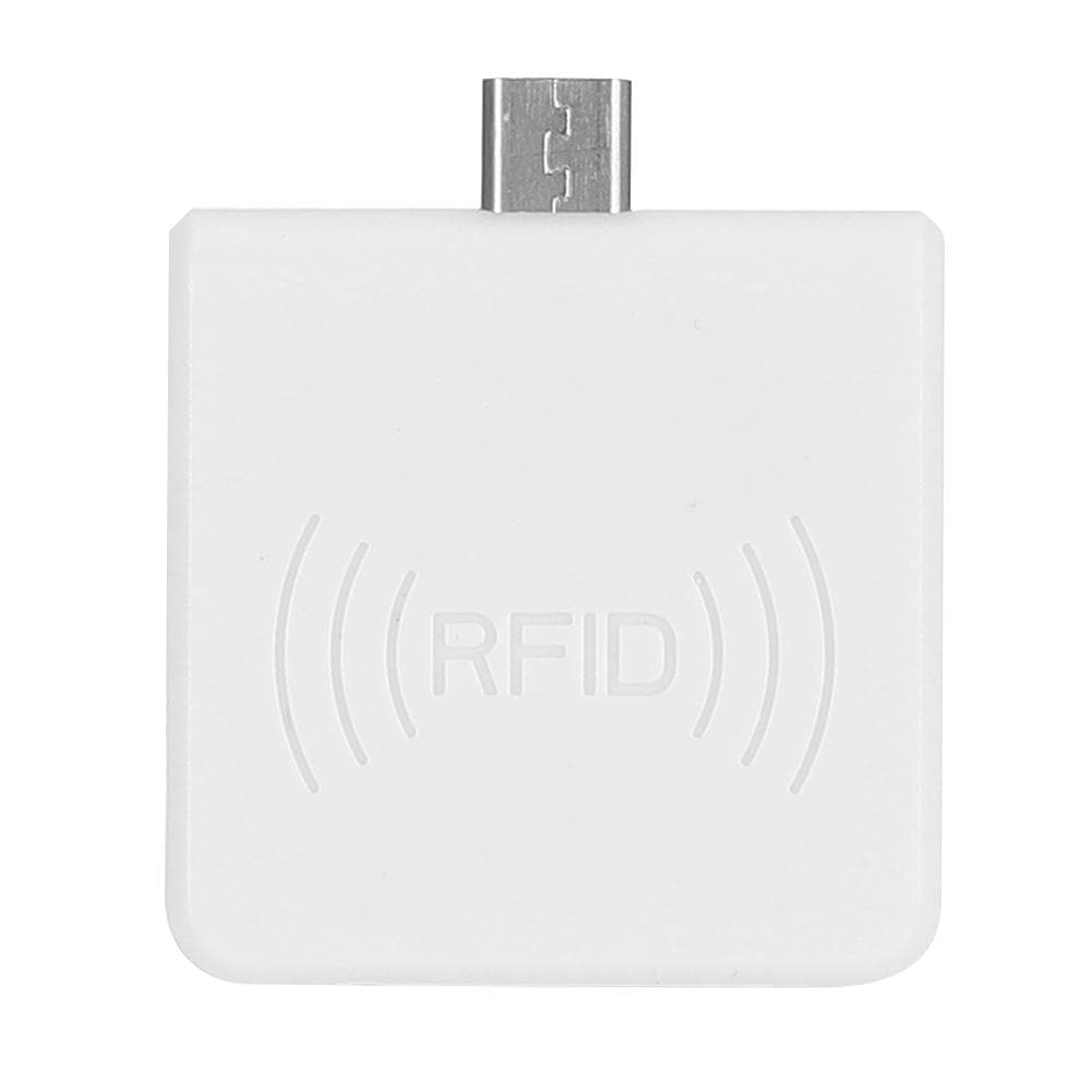 Non Contact Mini Card Reader Adapter ID Mobile Phone Smart Micro USB Converter(White ) white