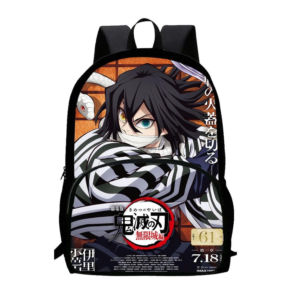 Japan cartoon comics Demon Slayer: Kimetsu no Yaiba - Infinity Castle Arc Children's Backpack Large Capacity Patch Pocket Backpack 0015
