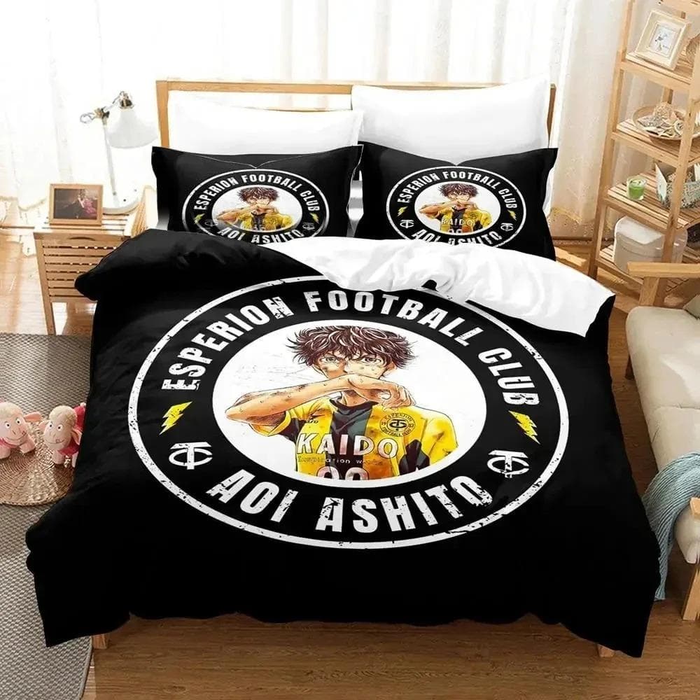 New 3D Printed Anime Ao Ashi AOASHI Bedding Set Duvet Cover Bed Set Quilt Cover Pillowcase Comforter king Queen Size Boys Adult 70x133cm 2pcs