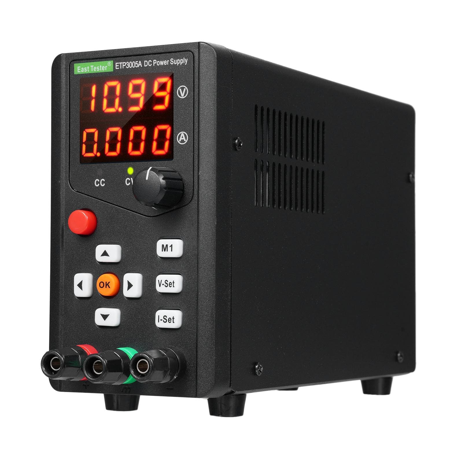 East Tester ETP3005A DC Regulated Power Supply 150W 30V 5A Single Channel Encoder Adjustment US Plug black