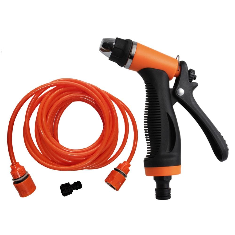 High Pressure Water Spray Gun Copper Nozzle Garden with 20ft Hose Pipe for Lawn Car Wash orange