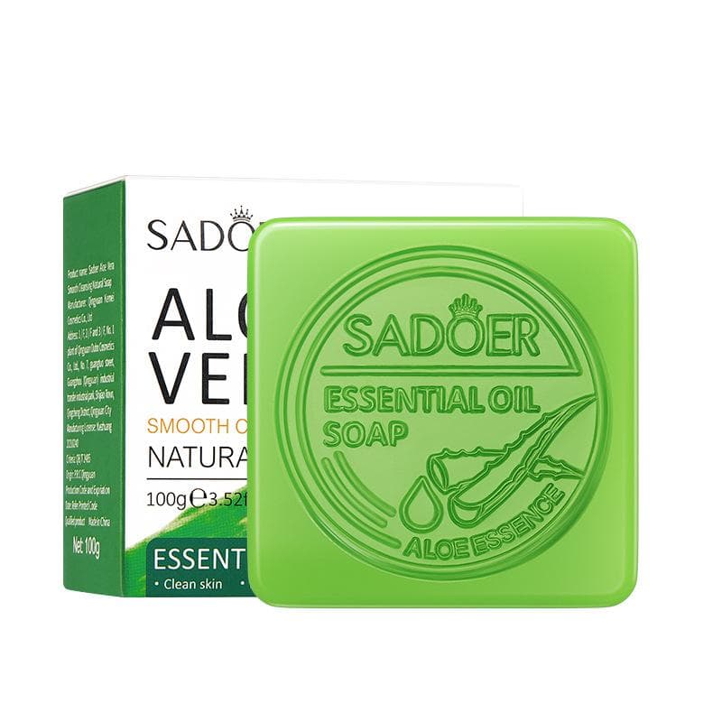 Organic Aloe Vera Soap with Essential Oils-Deep Cleansing, Moisturizing, and Oil-Control for Face and Hands Natural and Rich Foam for All Skin Types