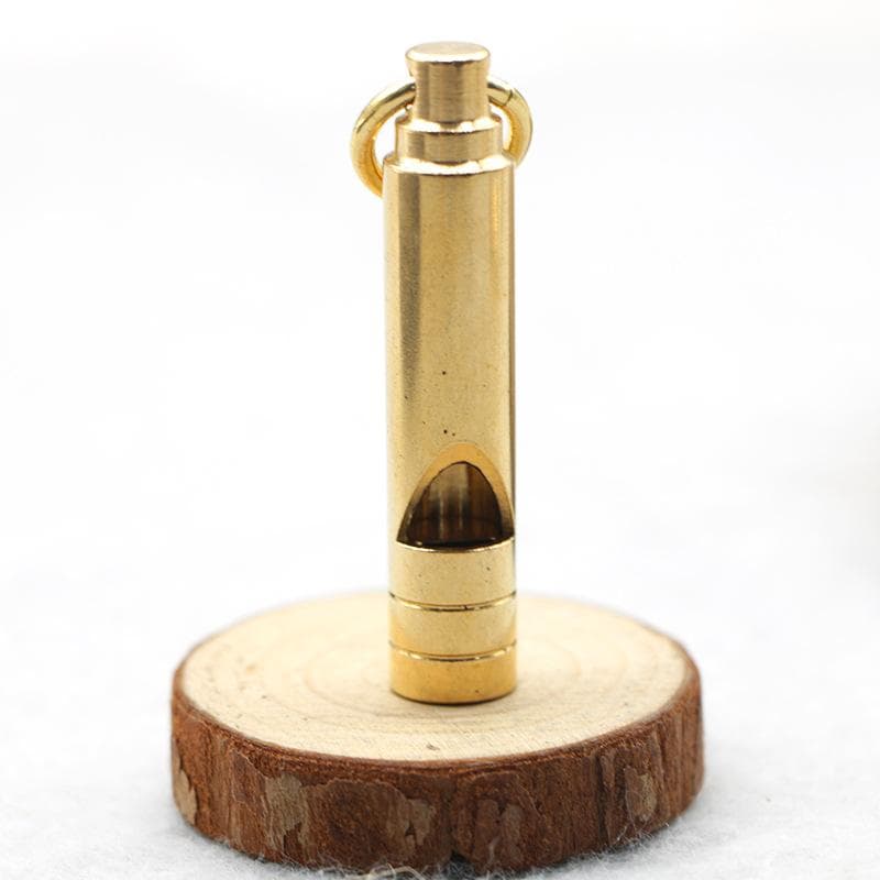 Outdoor Multifunction Whistle Pendant With Keychain Keyring For Outdoor Survival Emergency Mini Size whistles Team Gifts gold