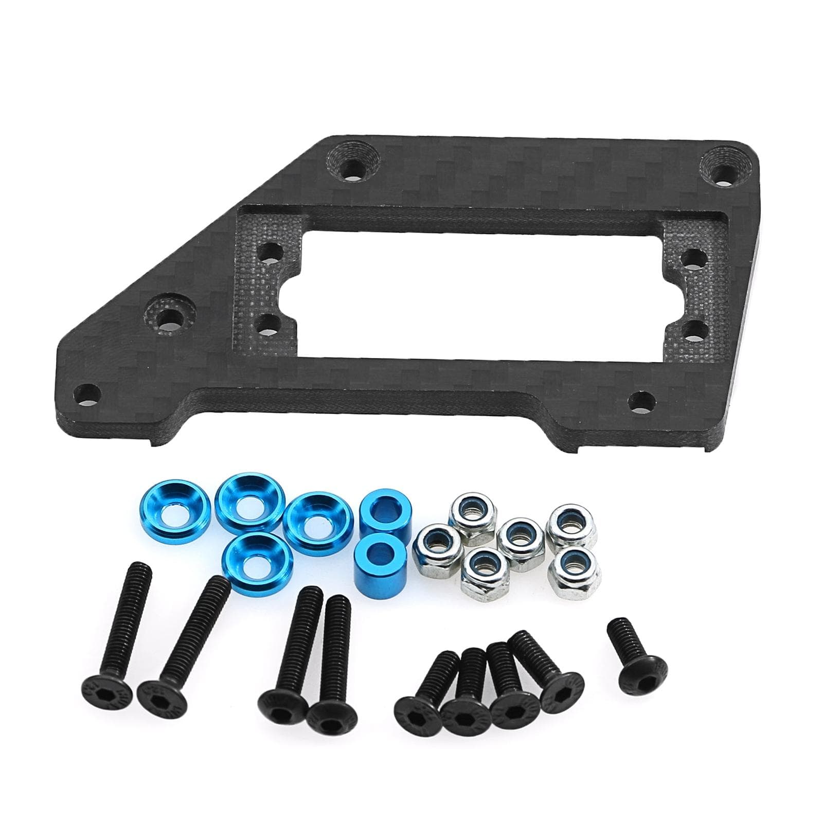 Carbon Fiber Servo Axle Mount Servo Mount Stand Replacement for SCX10 PRO 1/10 Remote Control Car black