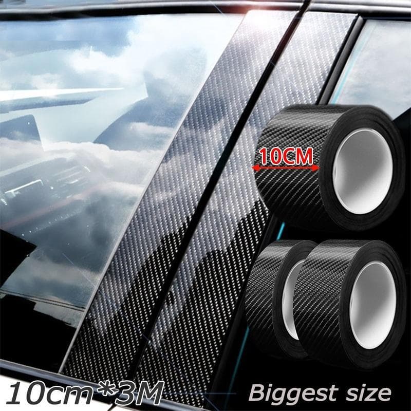3D Carbon Fiber Sticker Black Vinyl Film DIY Car Decoration Protection Film Matte Carbon Fiber Tape Anti Scratch Waterproof 10cm*3m