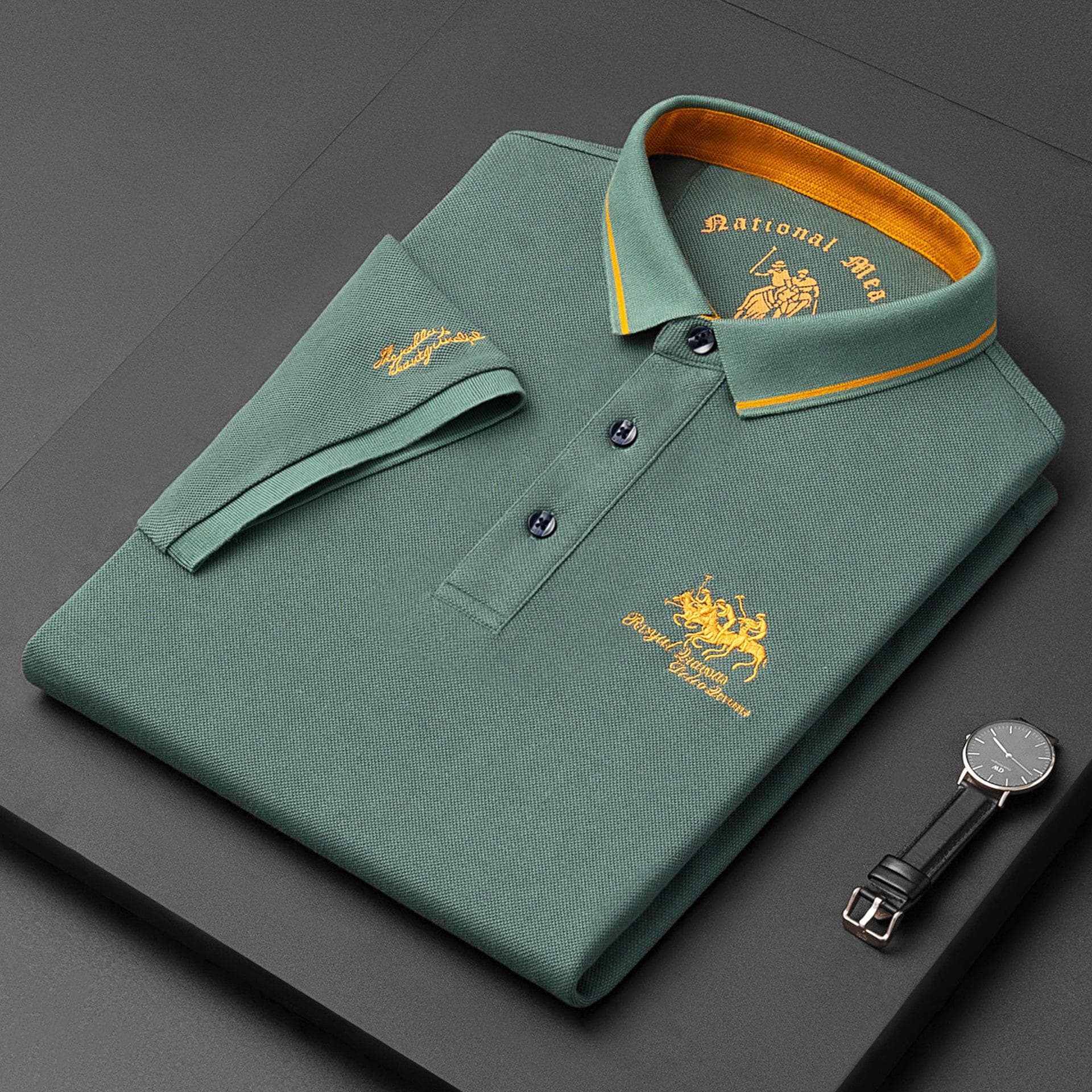 Men's Polo Shirt Summer Short Sleeve T-shirt Men's Bottoming Shirt Casual Embroidered Polo Shirt XXXL