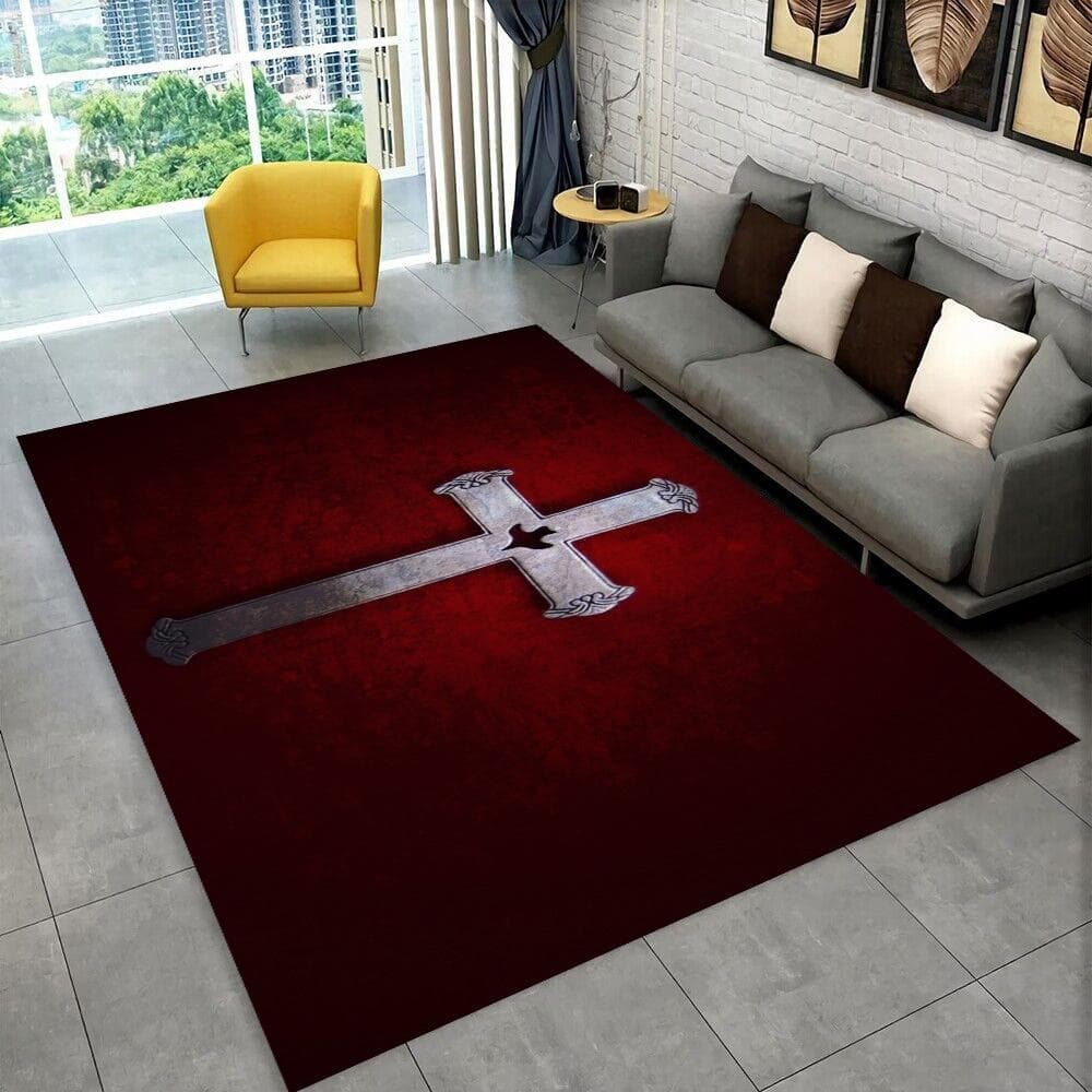 Holy Bible Cross Jesus Pray Area Rug,Carpet Rug for Home Living Room Bedroom Sofa Doormat Decor,kid Play Non-slip Floor Mat Gift 70cm x 100cm