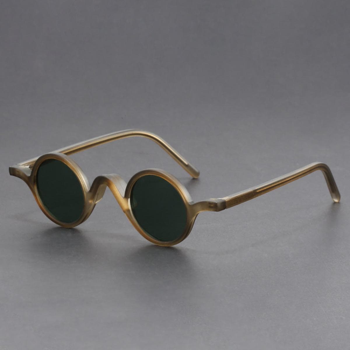 Vintage Peekaboo small frame round sunglasses for women men unisex TR90 retro acetate Korean style