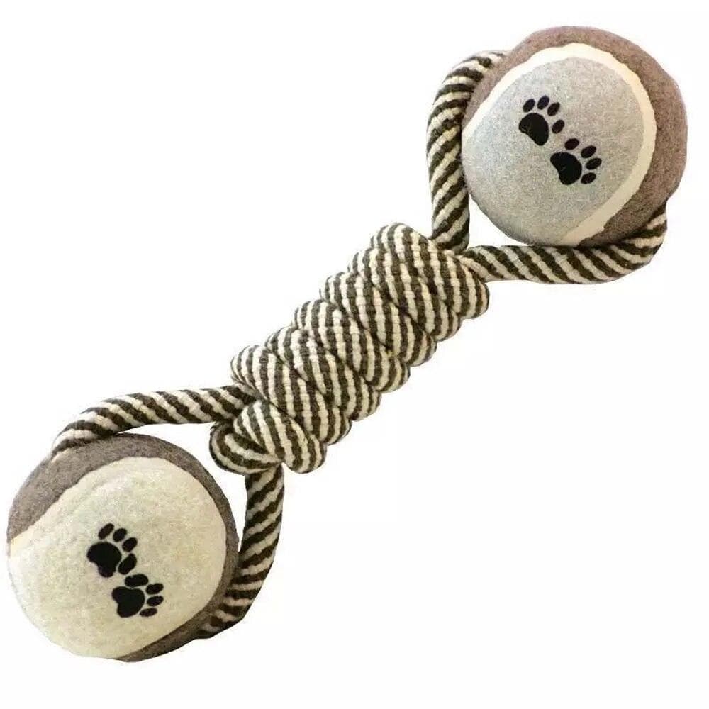 Pet Chew Toy Cotton Rope Tennis Dumbbell Ball Dog Interactive Toy Pet Playing Supplies