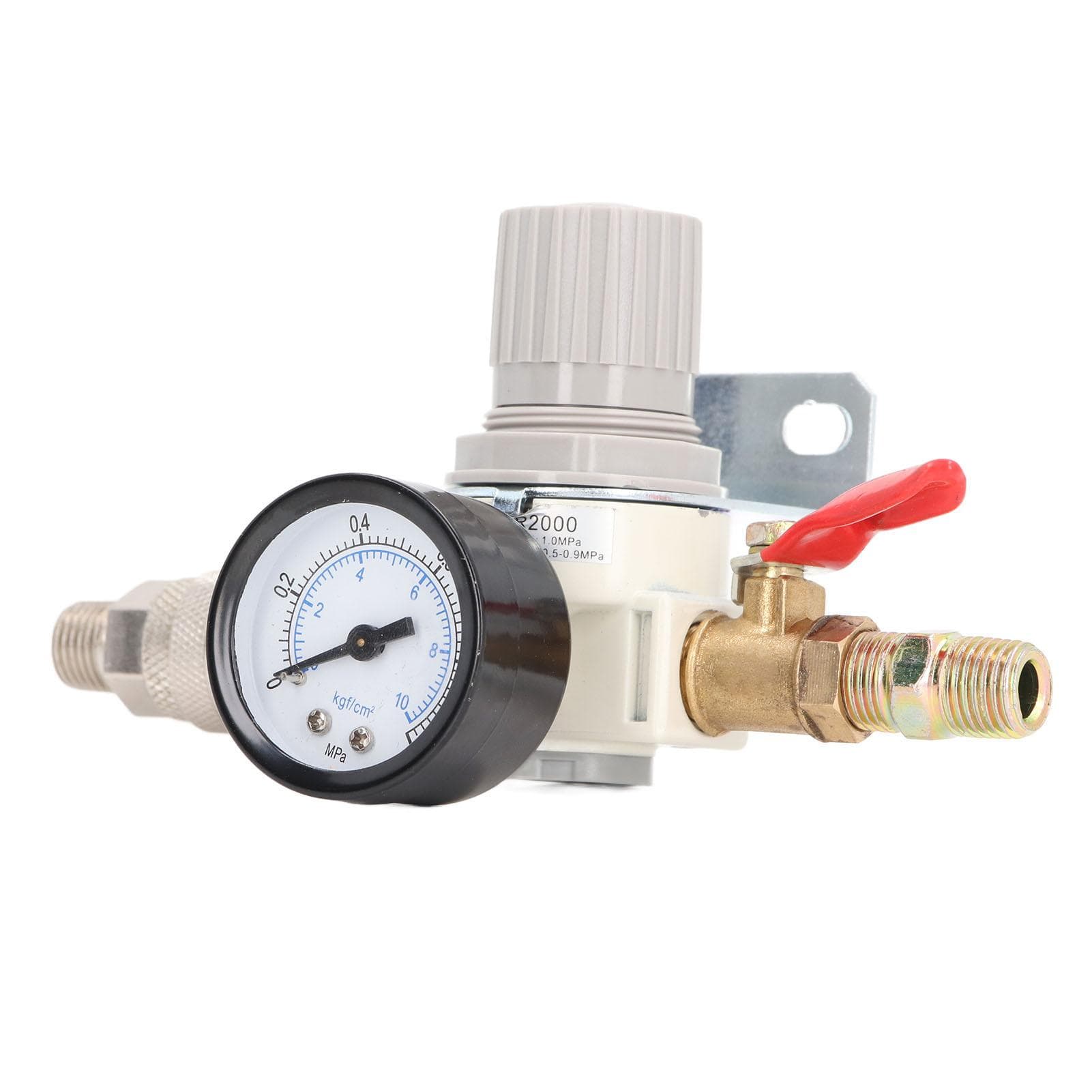 Air Compressor Pressure Regulator 14 Inch NPT Air Pressure Regulator with 0?1MPa Gauge for
