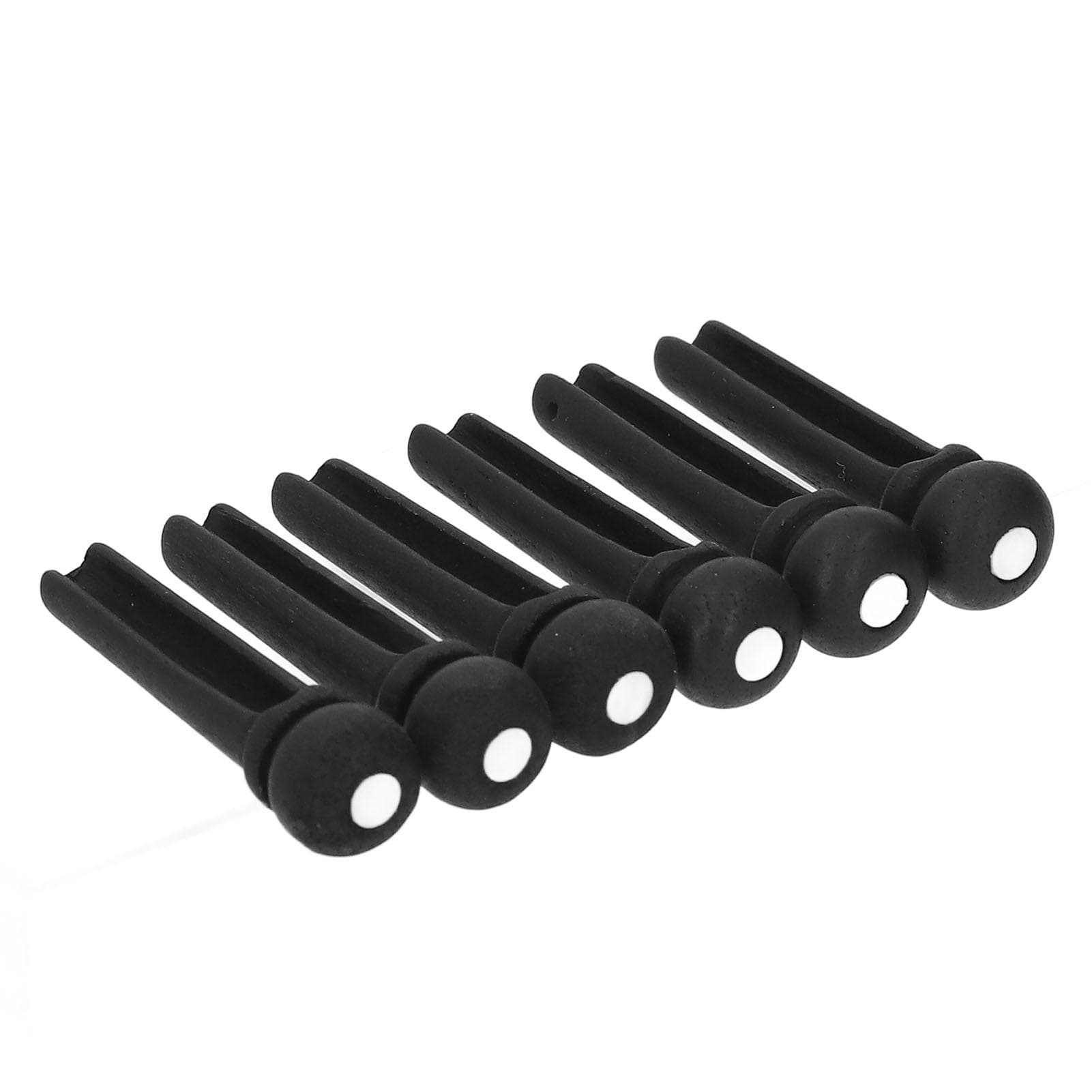 6Pcs Bridge Pins Pegs Set Acoustic Guitar Replacement Parts Accessories Ebony GL62A