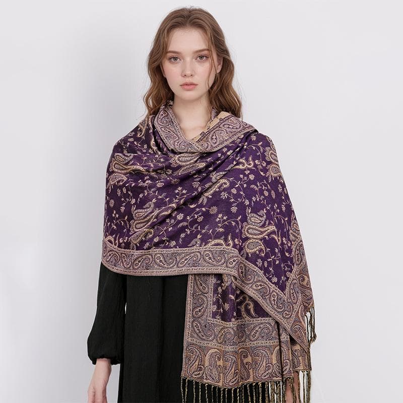 Pashmina Scarf Shawl Wrap Paisley Jacquard Stoles Vintage Cashew Scarves Printed Sunscreen Hijab