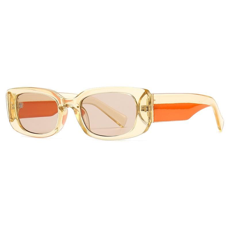 Vintage Elegant Square Sunglasses Women Men Designer Brand Fashion Shades Trendy Punk Luxury Double Color Sun Glasses