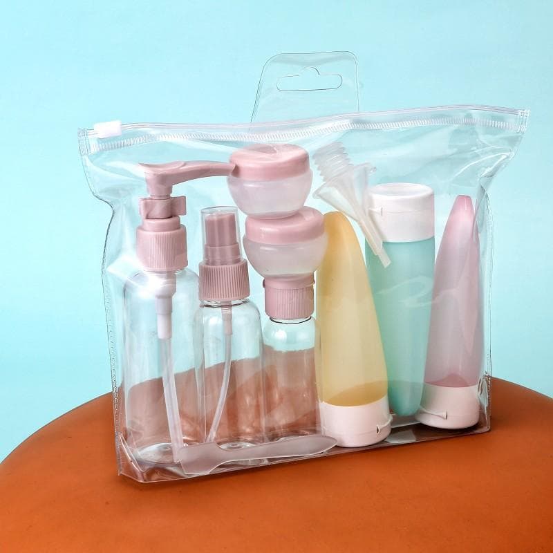 Travel Refillable Bottle Set Spray Lotion Shampoo Shower Gel Tube Bottling Cosmetic Empty Liquid Container Portable Tool Refill