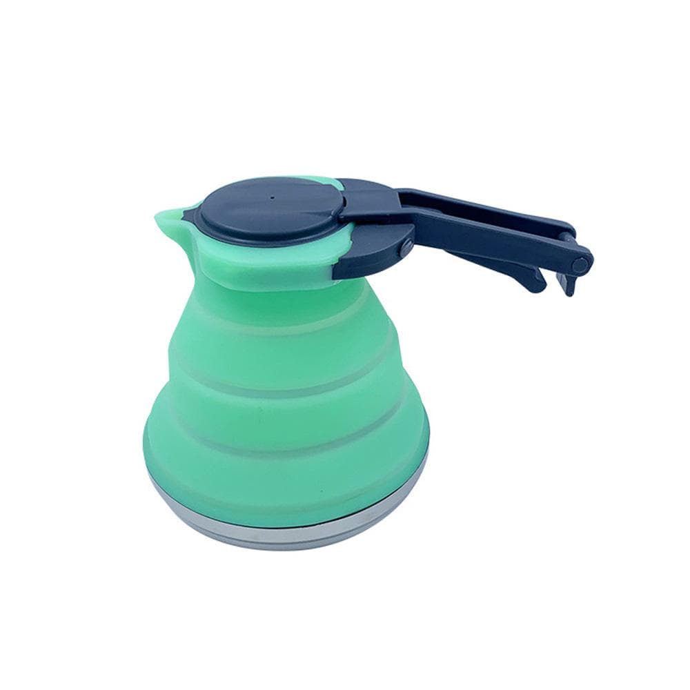 Creative Portable Silicone Kettle Outdoor Silica Gel Folding Coffee Compression Leak Proof Travel green