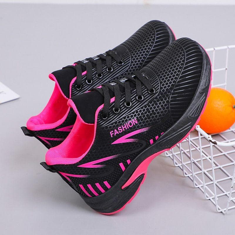 Leather Waterproof Rain Shoes, Anti Slip Kitchen Work Shoes Women's Soft Soled Casual Running Sports Shoes, Flat Bottomed Lightweight Breathable Shoes 41 pink