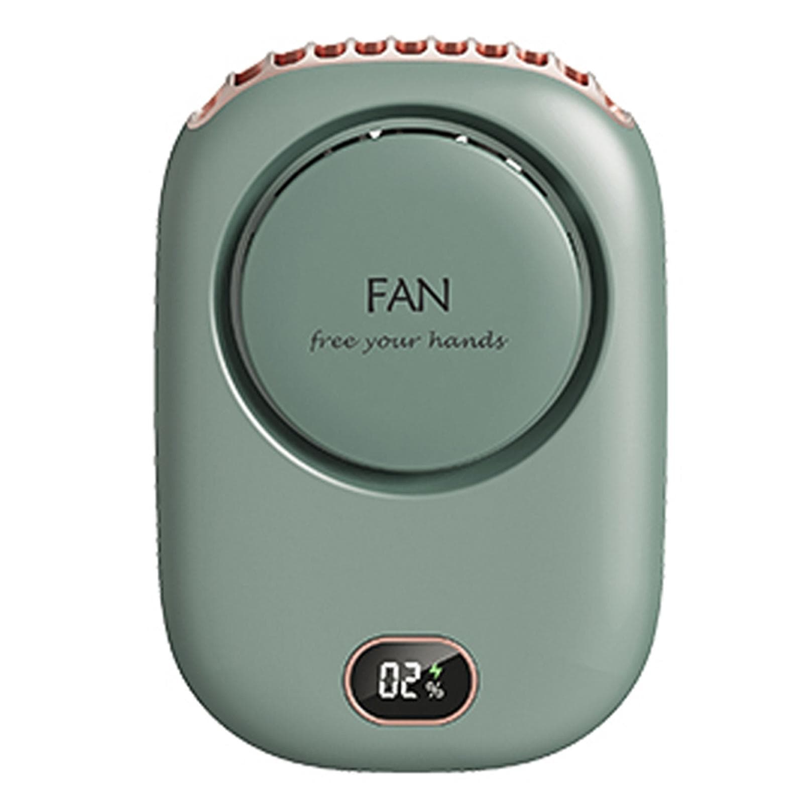 Necklace Fan Mini Wearable Fans Neckband Fan USB Rechargeable Quiet 3 Speed Hand Free Fan for green