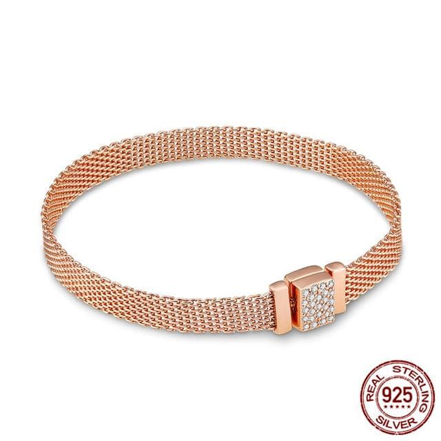925 Silver Bracelet Charms Pendant Beads Bangles Infinity Knot Women Femme Bracelet Jewelry 19cm